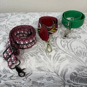 DETACHABLE PURSE STRAPS Lot of 3 Urban Flamboyant Aztec Vibrant Indigenous Retro